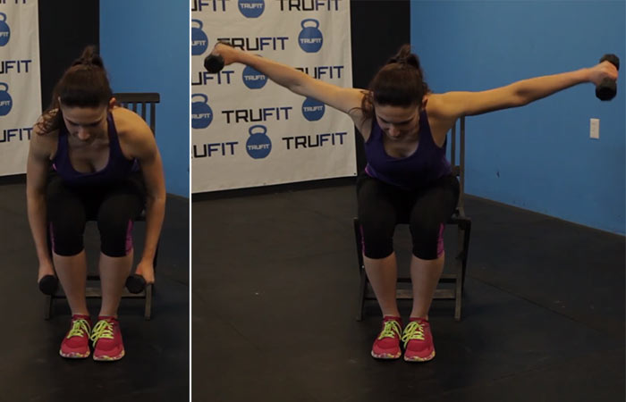 Seated Bent-over Rear Delt Raise