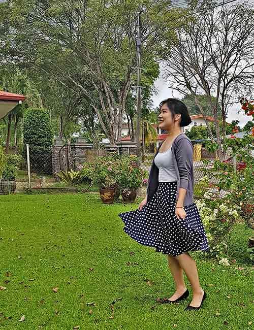 Black And White Polka Dot Skirt