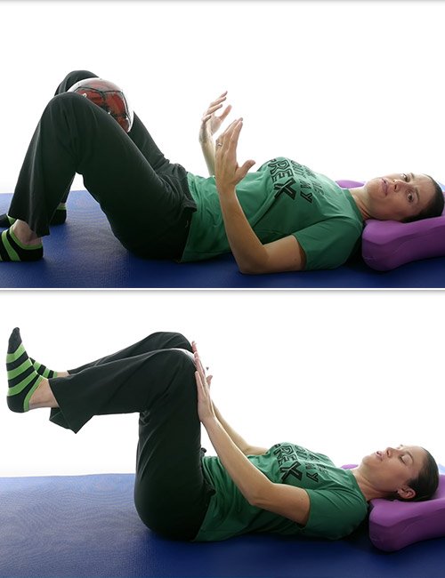 Pelvic Tilt Ball Squeeze