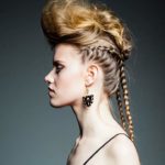 Braide Hairstyle With Faux Undercut