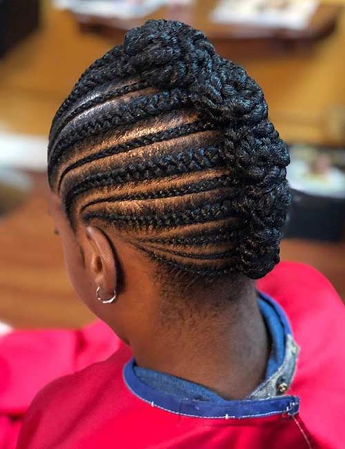 Attached Braided Mohawk