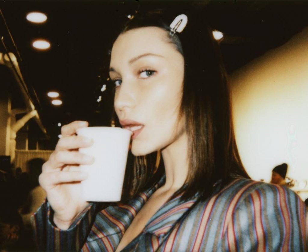 Hadid Drinks Lots Of Coffee