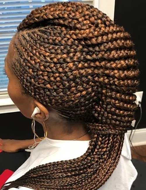 Tied-In Braided Mohawk