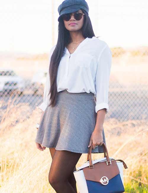 Grey Skater Skirt