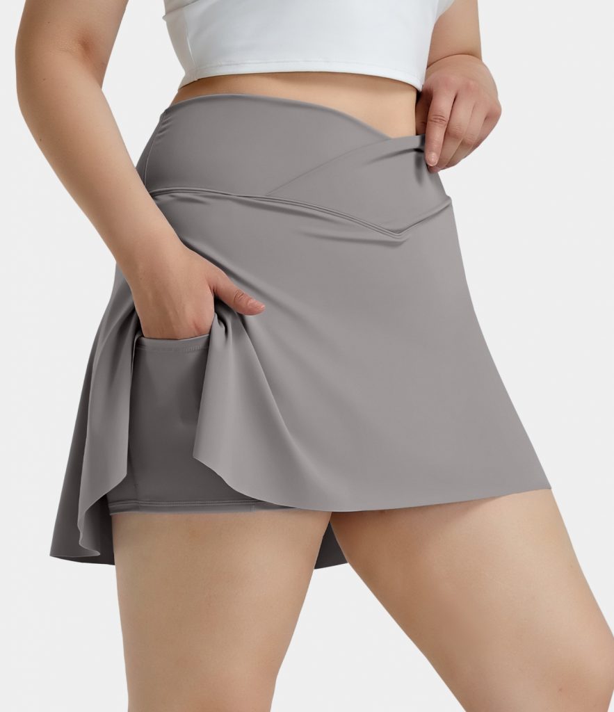Plus Size Split Tennis Skirt
